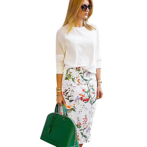 Floral Pencil Skirt