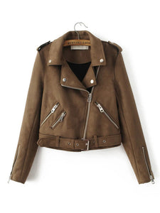 Faux Leather Motercycle Jacket