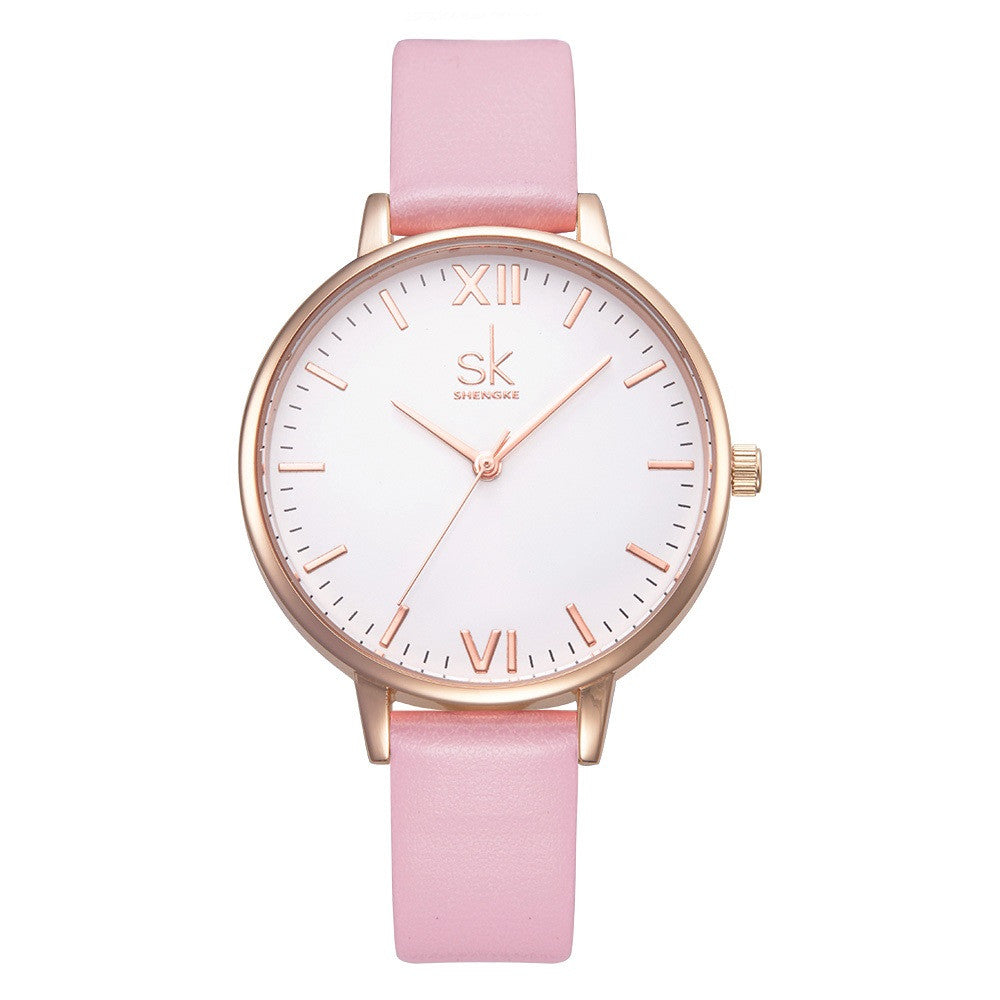 Pink Leather Watch